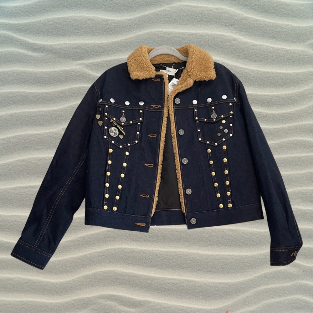 NWT COACH Jean Jacket. Size 6.